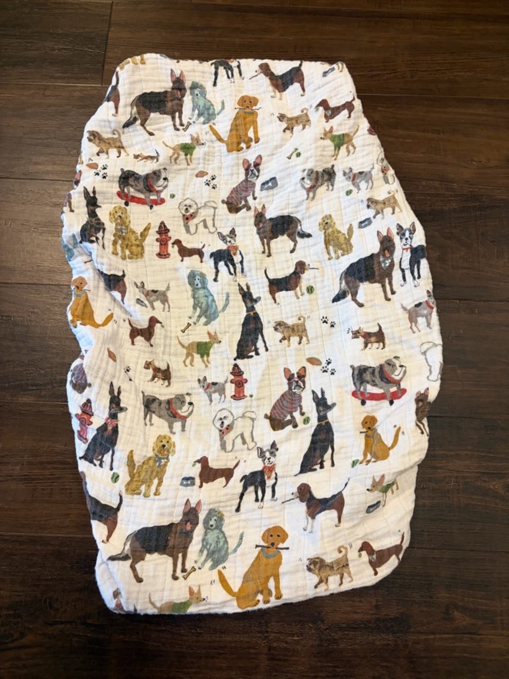 Little Unicorn Dog Print Changing Pad Cover 100% Cotton